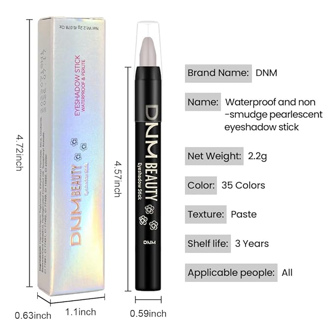 evpct Stone Matte Cream Eye Shadow Brightener Sticks Set for Eyes, Stone Matte Pencil Eye shadow Applicator Stick Pen Palette Makeup Waterproof 22#