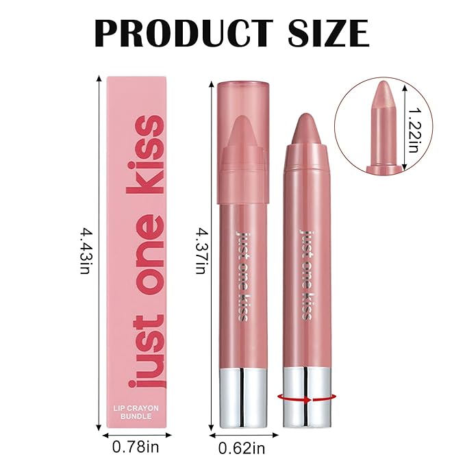 Hydrating Lipstick Cream Lip Crayon, Moisturizing Long-lasting Waterproof Stick for Women, High-Pigment Smooth Lip Liner & Tinted Lip Balm in One, Buildable Color with Natural Gloss Finish, 04