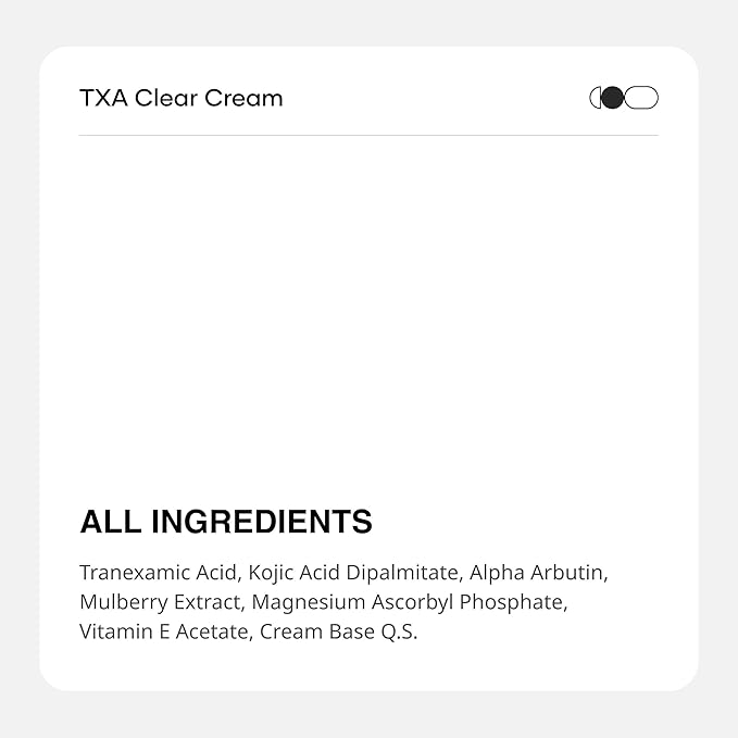 Cureskin Tranexamic Acid 10% Cream | 20,000 PPM Kojic Acid Dipalmitate, 15,000 PPM Alpha Arbutin, 100,000 PPM Tranexamic Acid | Dark spots, Freckle, Blemishes, Pigmentation (15g/0.5 Oz)