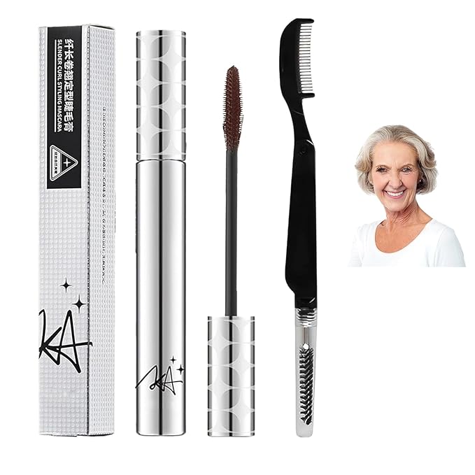 Brown Mascara for Older Women 60 Plus, Prime Waterproof Volume and Length for Hypoallergenic Máscara with Long Lasting, Hypoallergenic, Lightweight for Sensitive Eyes-02