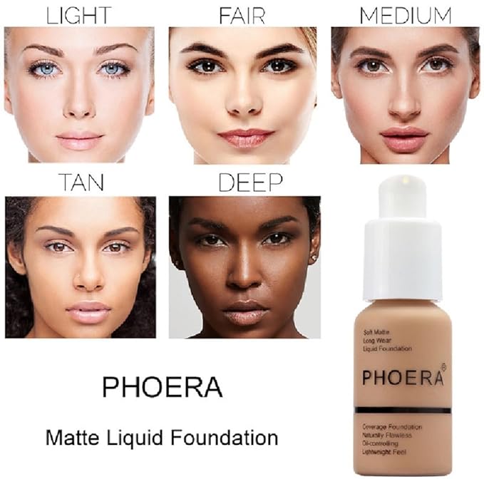 2 Pack Meifen Foundation 101- Porcelain and102- Nude, Full Coverage Flawless Soft Matte 24 HR Oil Control Waterproof Concealer Makeup.