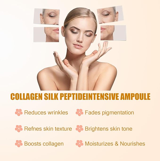 Silk Peptide Intensive Lifting Ampoule | Moisturizes, firms and lifts, Korean anti-aging facial essence, smooths wrinkles, improves elasticity | Christmas gift for women, 50ml/1 ampoule (2pcs)