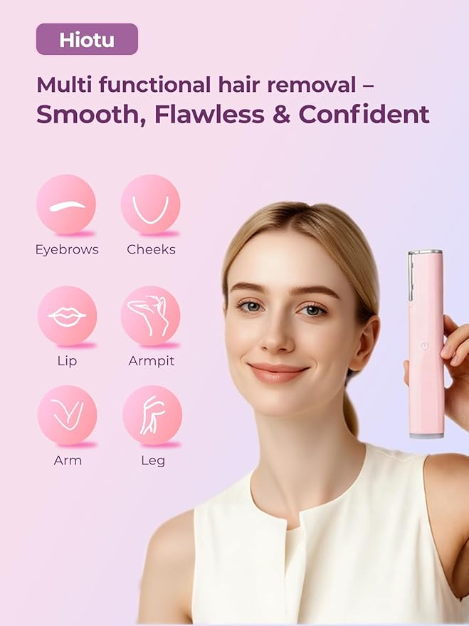Dermaplane Facial Razor for Women – Electric 2-Speed Sonic Dermaplaning Tool with 5 Replacement Heads, Safe Peach Fuzz Remover & Exfoliating Face Hair Removal Device