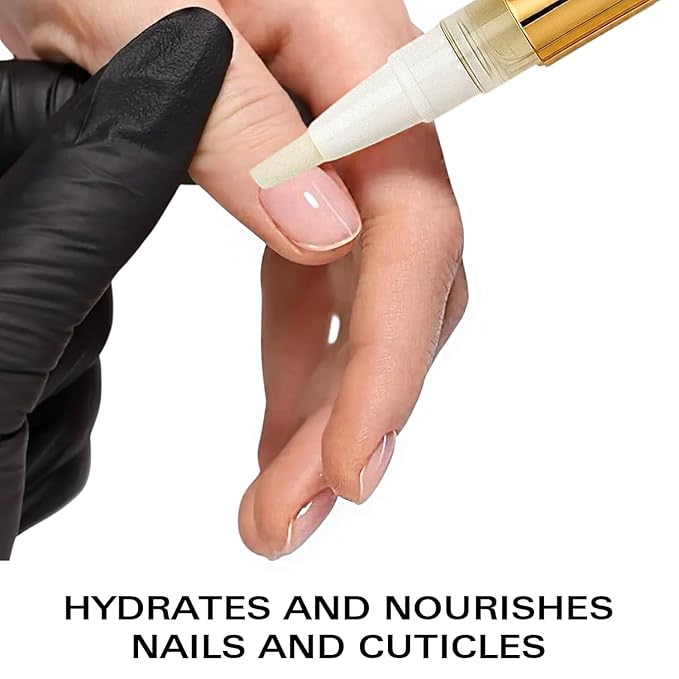 Beauty Power Nail Oil Cuticle Pen - Watermelon - Nail Strengthener & Growth Serum with Vitamin A, D, E, B5, Grapeseed & Natural Oils - Repair for Brittle, Peeling, Thin Nails - Twist Brush Pen