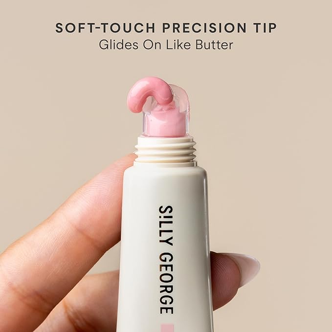 Silly George Lip Gloss Revival - Glossy Hydrating Glaze with Peptides, Shea Butter, & Moisturizing Argan, Macadamia, Babassu Oil for Dry Lips, Clean Beauty Products, Petal, 15ml Tubes