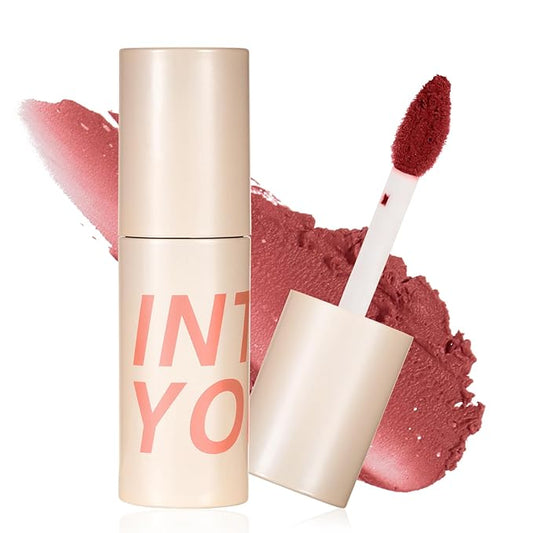INTO YOU Matte Lipstick, Super Stay, Long Lasting Waterproof Lip Stain, Soft Lightweight Lip Clay Mousse, Dual-Use Pink (W8)