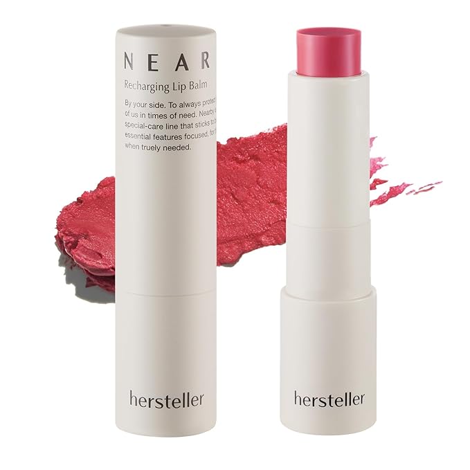 hersteller Nearby Recharging Lip Balm Vegan Butter Complex Intensive Moisturizing Treatment for Dry Lips and Cheek Natural Healthy (Fuchsia)