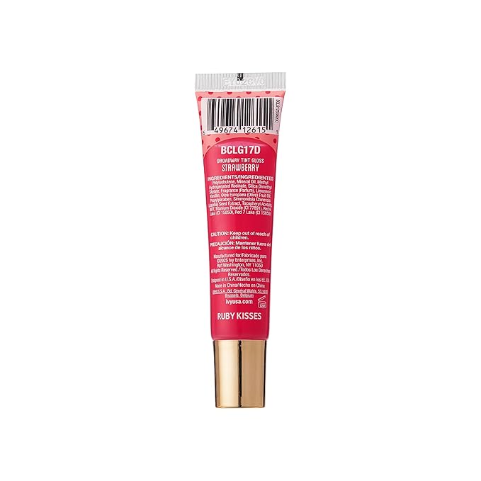 Ruby Kisses Broadway Vita-Lip Tinted & Clear Lip Gloss (10 Pack) Ultra-Hydrating & Soothing Formula, High-Shine Non-Sticky Lip Balm with Mint, Rosehip, Coconut, Mango, Argan, Vitamin E, Honey, Shea