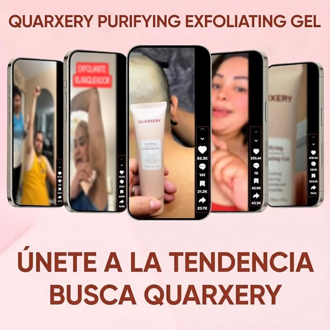 QUARXERY Purifying Exfoliating Gel for Face, 2Pcs Gentle Moisturizing Peeling Gel, Facial Exfoliator Cleanser Removes Dead Skin, Dust and Other impurities for Prevent Acne, with Niacinamide, Vitamin E