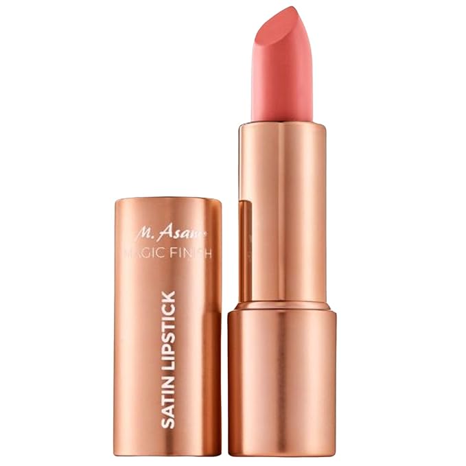 M. Asam Magic Finish Satin Lipstick (0.14 Oz) in a Lovely Melon Shade, Long-lasting, Silky matte finish without drying out, creamy texture nourishes with Hyaluronic Acid