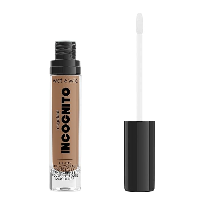 Matte Concealer By Wet n Wild Mega Last Incognito All-Day Full Coverage Liquid Matte Concealer, Light Medium, 0.18 Ounce