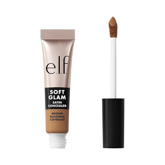 e.l.f. Soft Glam Satin Concealer, Medium Coverage For Blemishes & Under-Eye, Crease-Resistant, Long Lasting, Vegan & Cruelty-Free, 40 Tan Warm