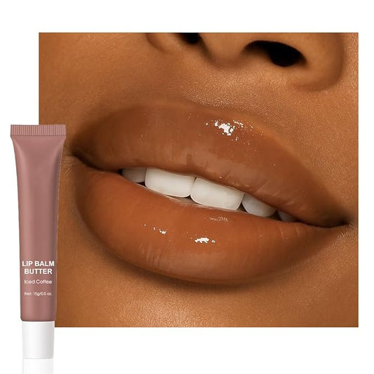 Summer Special Lip Butter Lip Balm, Ultra-Hydrating Natural Vegan Lip Balm, Sheer-Tinted Shine & Hydration, Soothes & Softens Dry Lips Skincare, Bálsamo labial hidratante #3 Iced Coffee