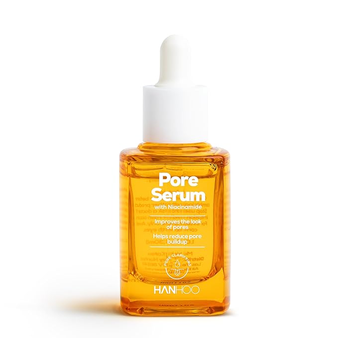 Hanhoo Pore Serum with Niacinamide, 1.01 Fl. Oz., with Niacinamide, Salicylic Acid, and Glycolic Acid, Gently Exfoliates, Clears Clogged Pores, Minimizes Enlarged Pores, Korean Skincare