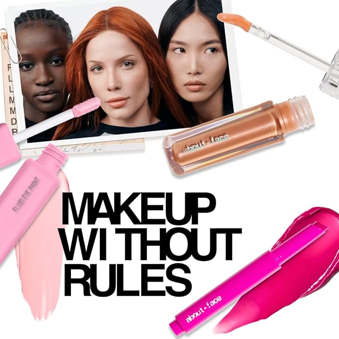 about-face Light Lock Lip Gloss Such Great Heights – Non-Sticky, High-Shine Lip Oil Gloss with Coconut Oil, Peppermint & Lavender – Vegan, Cruelty-Free, Clean Beauty – 0.21 oz (Shimmering Pale Peach)