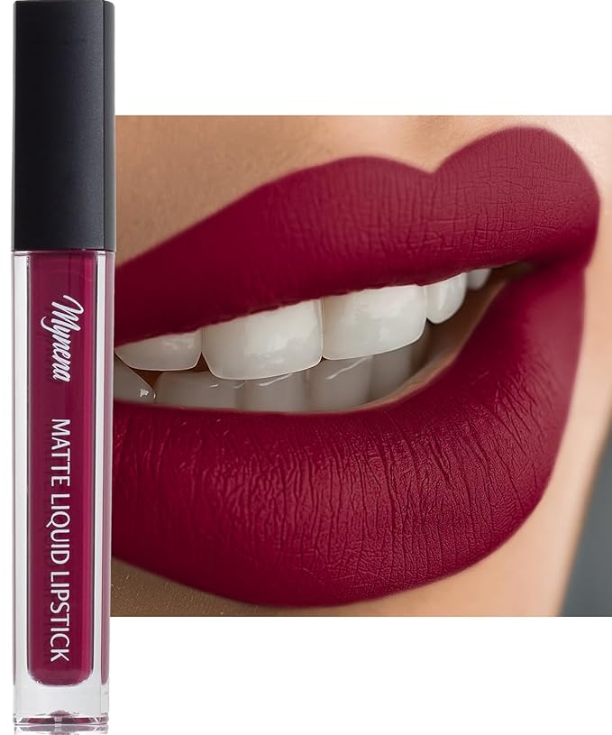 Mynena Muted Mauve Rose Matte Liquid Lipstick | Long-Lasting Comfort | Smudge-Proof Transfer-Resistant | Full Coverage Non-Drying | Vegan & Cruelty-Free | All-Day Wear Lip Color | Lisy