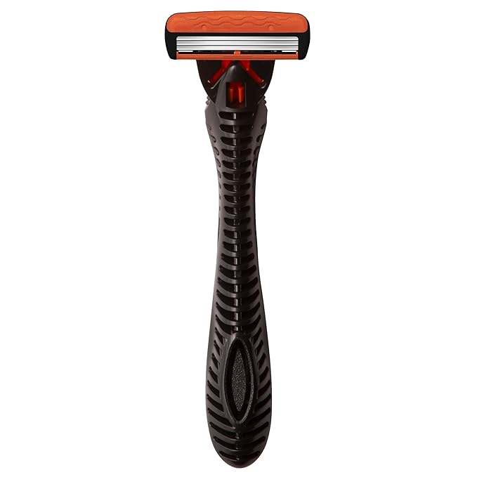 BIC Comfort 3 Refillable Three-Blade Disposable Razor for Men, Sensitive Skin Razor For a Comfortable Shave, 1 Handle and 6 Cartridges, 7 Piece Razor Set (Pack of 2)