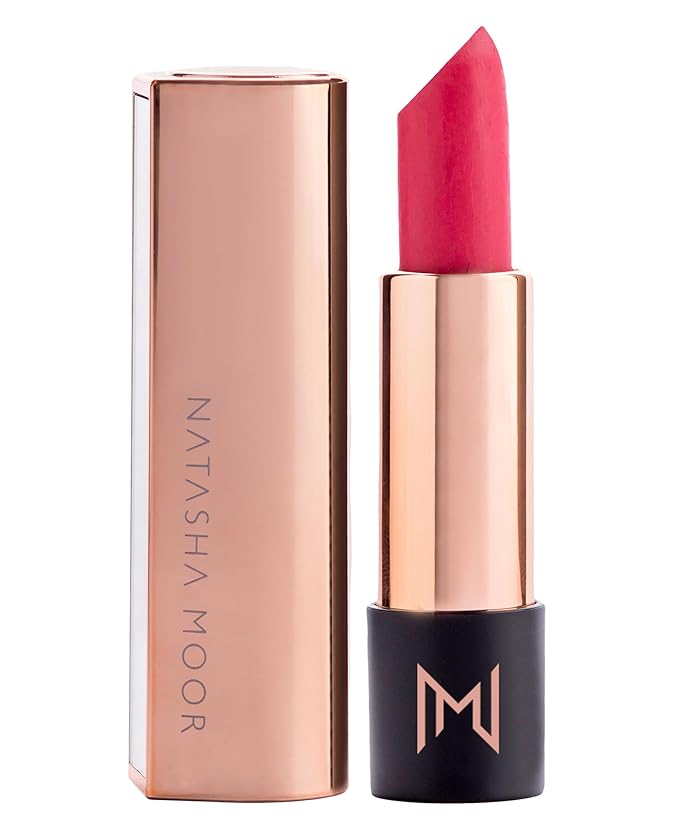 NATASHA MOOR Silk Suede Lipstick: Long-Lasting, Hydrating Semi-Matte Finish - Creamy, Cruelty-Free Formula - Silky Smooth and Highly Pigmented - EMPIRE