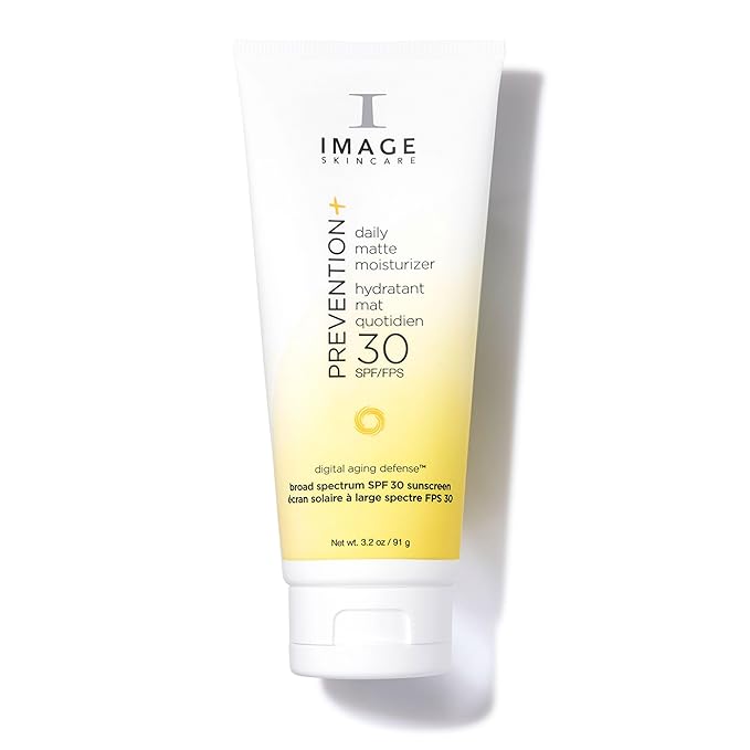 IMAGE Skincare, PREVENTION+ Daily Matte Moisturizer SPF 30, Zinc Oxide Mattifying Face Sunscreen Lotion, Amazon Exclusive, 3.2 oz