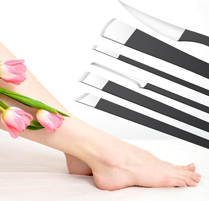 6Pcs Pedicure Knife Set, Professional Foot Knife with A Storage Box, Ingrown Toenail Removal Kit, Foot Care Tools Hard Dry Skin Remover for Hand Feet