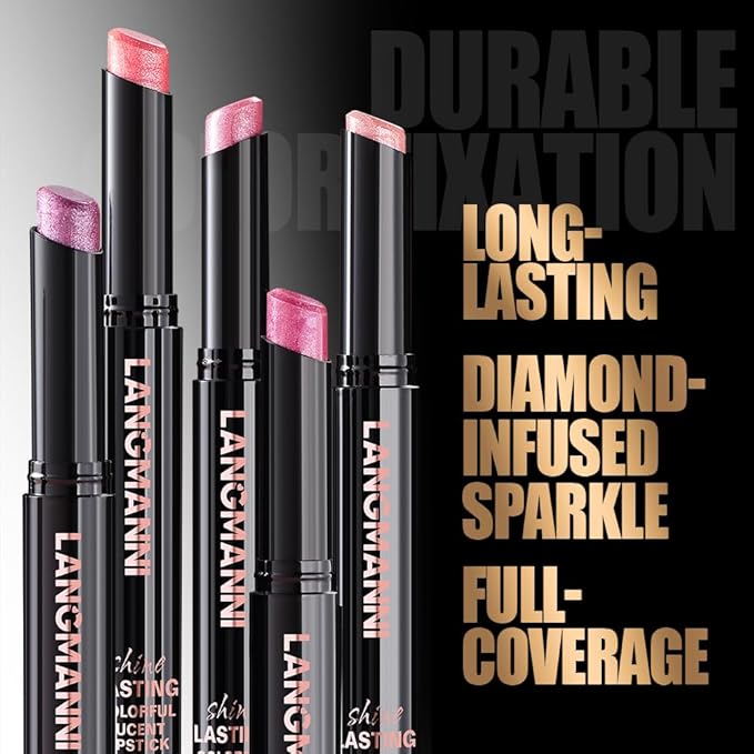 Jolilab 2Pcs Glitter Lip Kit - Velvet Matte & Nude Matte Lipstick + Glitter Lip Gloss/Glitter Lipstick High Pigmented Long-Lasting Waterproof Beauty Cosmetics Gift for Women Girls(#03+08)