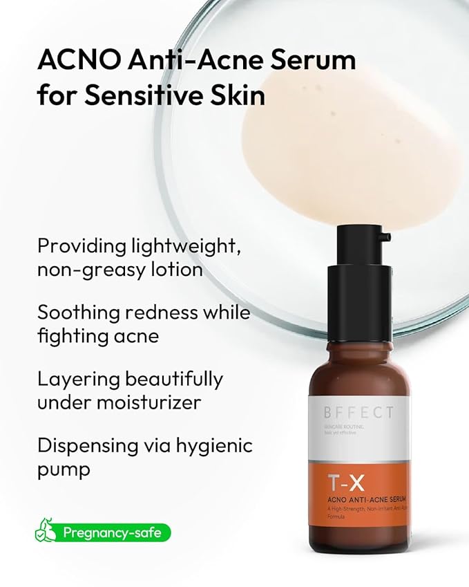 ACNO Anti-Acne Serum for Sensitive Skin - Gentle Blemish Treatment - Fragrance-Free & Non-Drying - 1 Fl Oz