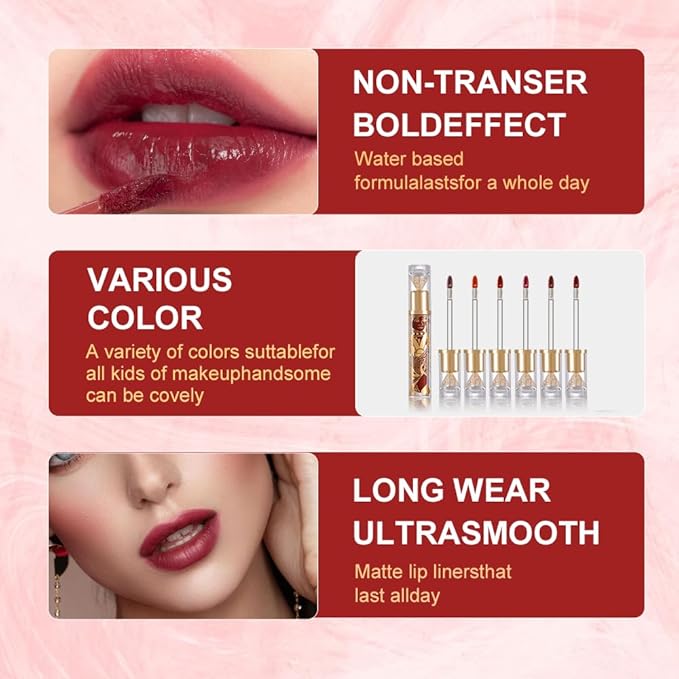Soft Matte Liquid Lipstick in Warm Coral Red, High Pigment Full Coverage Matte Lip Color, Waterproof Smudge-Proof Non-Transfer Lightweight Liquid Lipstick for Long-Wearing Everyday Makeup 79A