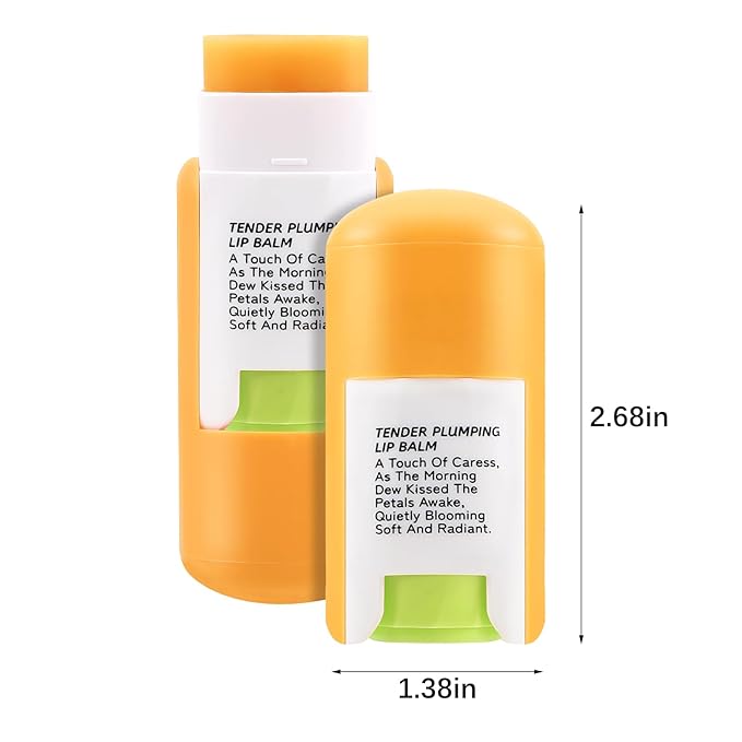 Boobeen Plumping Lip Balm, Moisturizer for Dry Chapped Lips with Fruity Flavor, Cute Mini Lip Care for On-The-Go Hydration