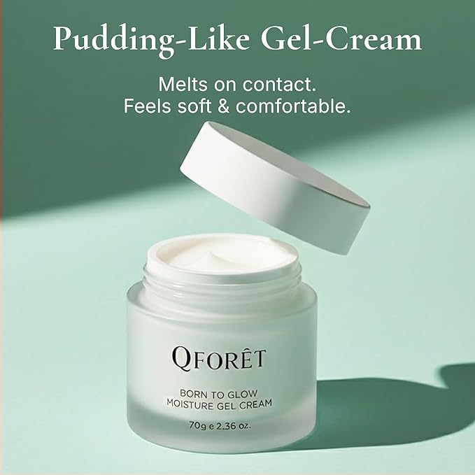 Born to Glow Face Moisturizer – Hydrating & Firming Gel Cream, Fragrance-Free Makeup Prep, Vegan Mucin + Ceramide + Peptides, K-Beauty, 2.36 fl oz