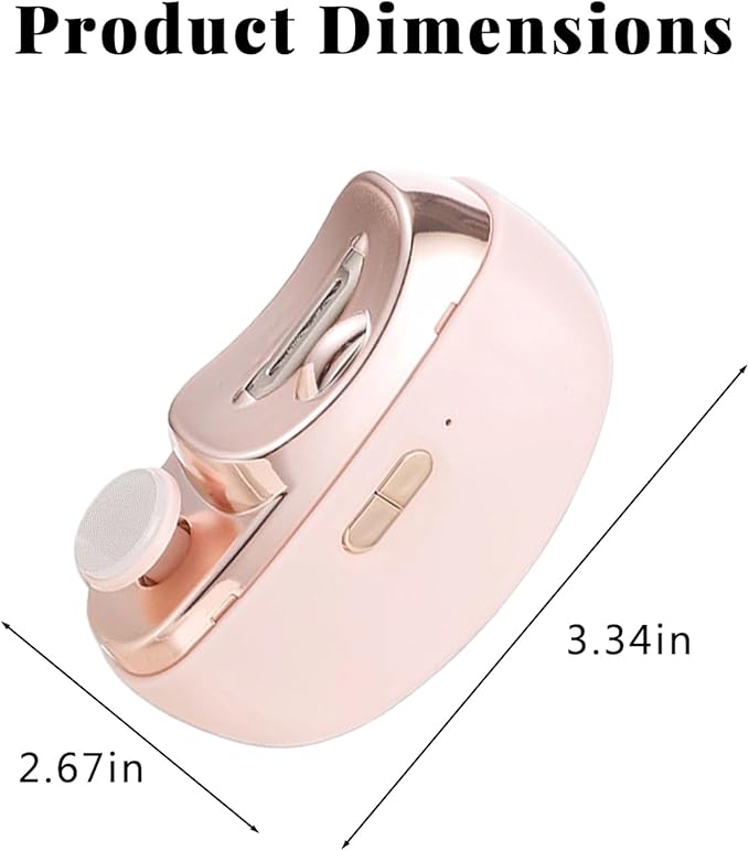 2026 New 3 in 1 Automatic Easy Clip Electric Nail Clipper with Polishing 2 Speed Adjustable for Kids Elderly Adults Homebound Seniors Manicure Kit
