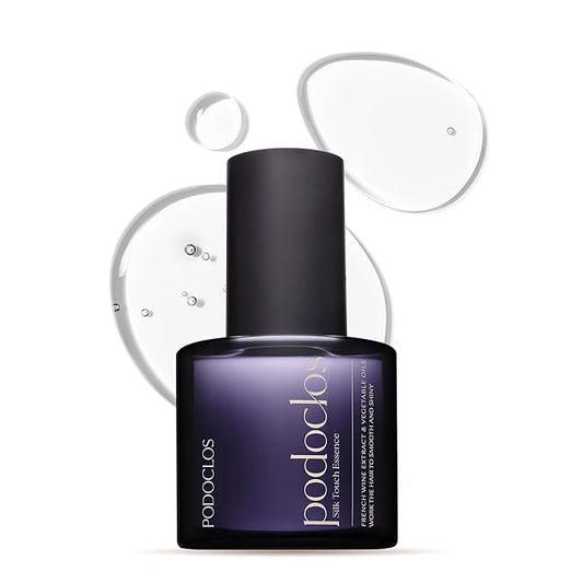 podoclos Silk Touch Essence | Lightweight Hair Oil Serum for Repair & Shine, Dermatologically Tested, with GREENOL® Botanical Complex, Made in Korea | 2.87 fl oz