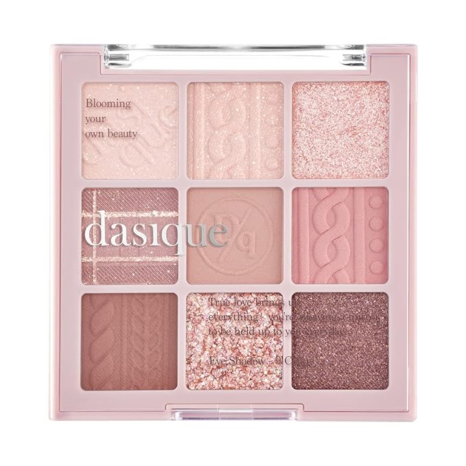dasique Shadow Palette #16 Violet Knit l Vegan, Cruelty-Free l 9 Blendable Shades in Smooth Matte and Shimmer Finishes with Gorgeous Pearls