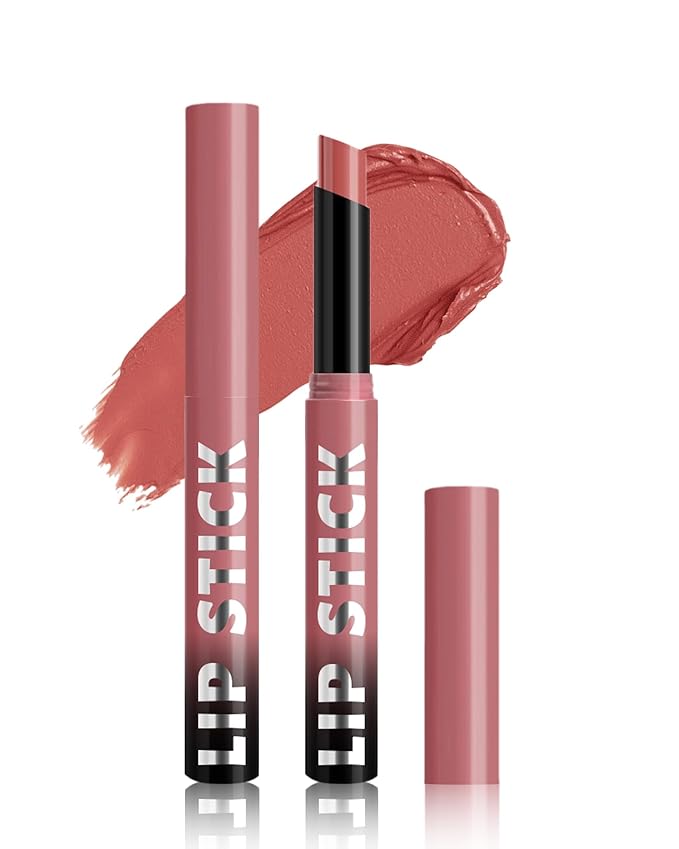 Matte Lipstick, Velvet Rose Nude Lip Stick Crayon Pencil, Waterproof Long Wear Lipstick 24 Hour High Pigmented, Smudge-proof Non-stick Hydrating Natural Lipgloss Christmas Makeup gift for Women-02