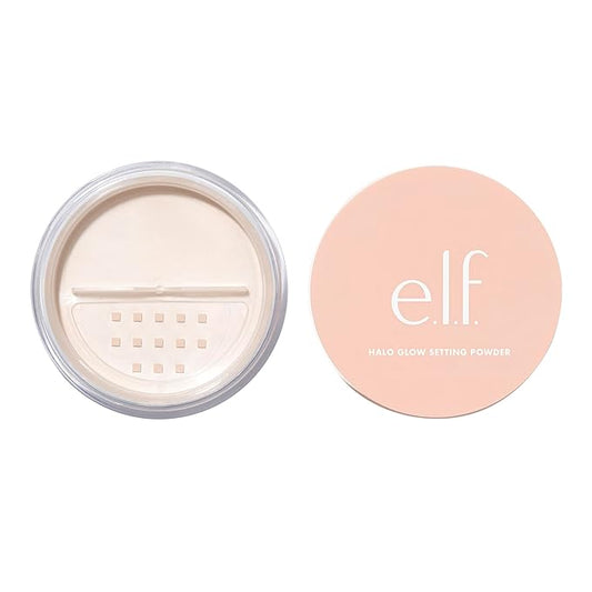 e.l.f. Halo Glow Soft Focus Setting Powder, Silky & Creates Soft Glow Without Shine, Smooths Pores & Lines, Vegan & Cruelty-Free, Light Pink