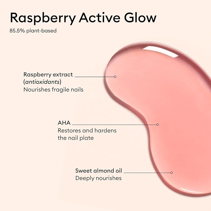 Manucurist Active Glow Raspberry Gift Set and Green Oil – Includes: 1 Care & Makeup Nail Polish, 1 Cuticle Nail Oil, 1 Complimentary Mini Nail File – Valentines Day Gifts for Her - Womens Gifts