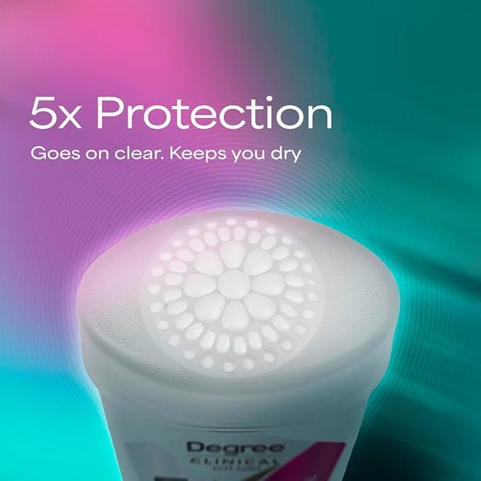 Degree Clinical Protection Antiperspirant Deodorant 72-Hour Sweat & Odor Protection 5-in-1 Antiperspirant for Women 1.7 oz