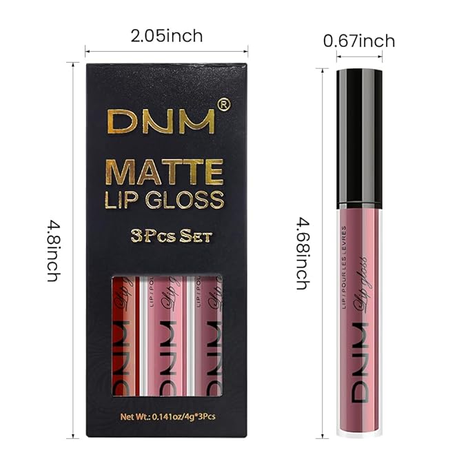 evpct 3Pcs Dark Red Mauve Maroon Matte Liquid Lipstick Lip Stain Sets for Women, Matte Lipstick Long Lasting Waterproof Permanent 24 Hours original, Magic Lip Sticks Pack for Halloween Daily Makeup