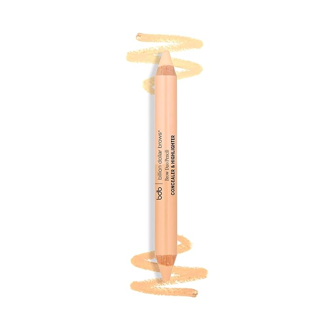 Billion Dollar Brows Duo Brow Highlighter & Concealer Pencil – 2-in-1 Creamy Formula for Lifting & Highlighting, Blendable Concealer & Buildable Highlighter, Cruelty-Free & Vegan for Radiant Brows