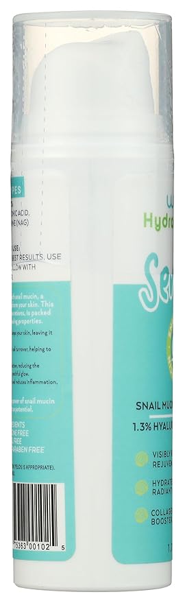 WEBE Naturals Snail Mucin 94% Hydrating Glow Serum | 1.3% Hyaluronic Acid & N-Acetyl Glucosamine | Collagen Boosting, Plumping, Anti Aging, Intense Moisturizing Serum for Radiant, Dewy Skin