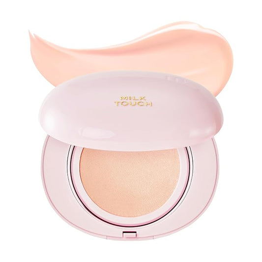 milktouch Cushion Foundation, 24H Flawless Skin, Radiant Shine, No Oxidation, Long-Lasting, Non-Creasing, 60% Hydrating Skincare Infused Korean, Stocking Stuffers, Christmas Gifts (19C Rosy Ivory)