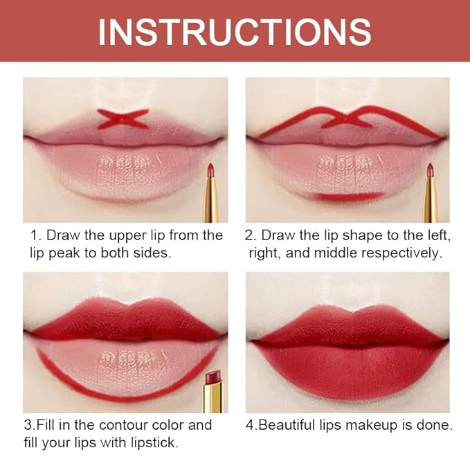 evpct 3Pcs Nude Beige Light Brown Rose Gold Lip Liner and Lipstick Set for Women Matte 24 Hour Lipstick Pen and with Lip Liner Pencil Set Long Lasting 24 labial labiales mate 24 horas originales
