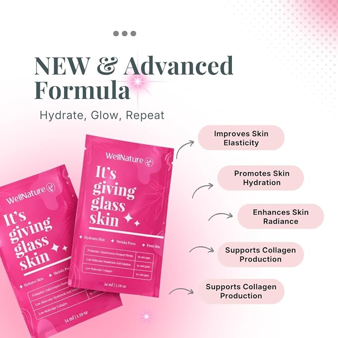 IT'S GIVING GLASS SKIN The Original Overnight Deep Collagen Mask - Advanced Hydrating Bio-Collagen Oligo-Hyaluronic Acid Facemask Skincare For All Skin Types, Pack of 4