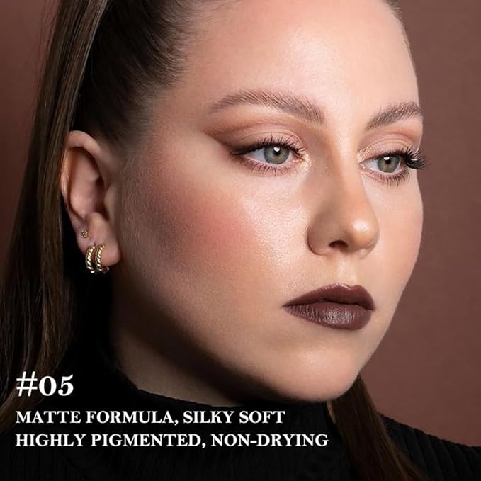 3Pcs Gradient Matte Lipstick Crayon Lip Liner pencil, Flawless Contour Gradual Ombre Effect lip Pencil, for Women Long Lasting Waterproof Smudge Proof Lipstick Pencil 01#+04#+05#