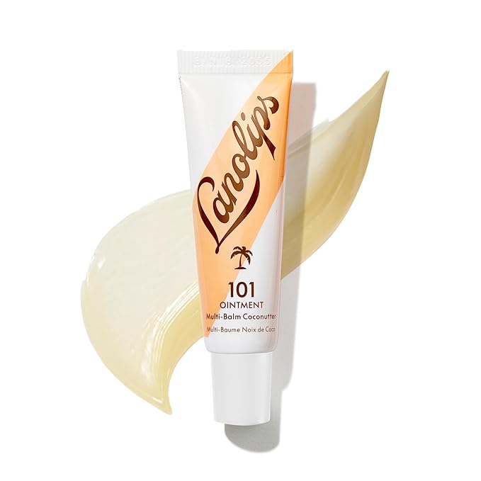 Lanolips 101 Ointment - Lanolin Lip Balm for Smooth, Hydrated & Healthy Lips - Multipurpose Lip Ointment with Lanolin Oil for Dry Lips, Cuticles & More - Coconutter (0.35 oz)