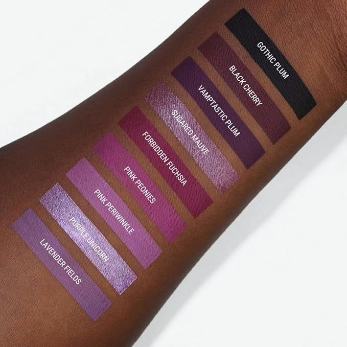 Aromi Bright Pink Matte Liquid Lipstick | Magenta Fuchsia Lip Color with Blue Undertones, Vegan, Cruelty-free, Smudge Proof, Transfer Proof, Long-lasting (Pink Peonies)