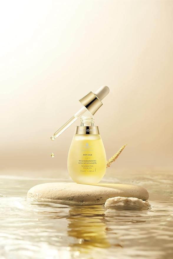 Tautropfen natural cosmetics regenerating facial care oil (35 ml), light texture, quickly absorbed, with coenzyme Q10 & amaranth oil, anti-aging facial oil for all skin types