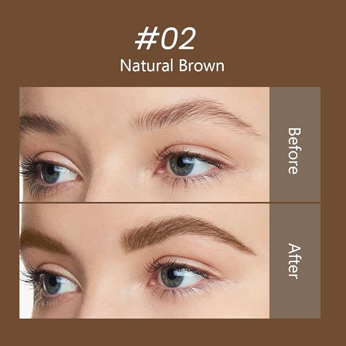 2pcs Brown Brow Gel set – Volumizing, Buildable, Wax-Gel Hybrid for Full, Voluminous Brows, Locks Hairs in Place, Waterproof, Available in Brunette (02#)