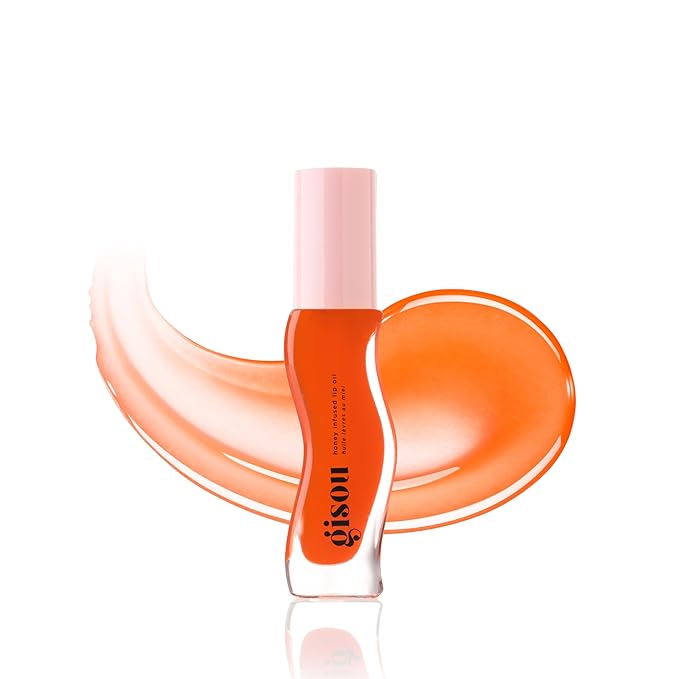 Gisou Honey Infused Hydrating Lip Oil, Nourishing Lip Moisturizer for Dry Lips (Mango Passion Punch)
