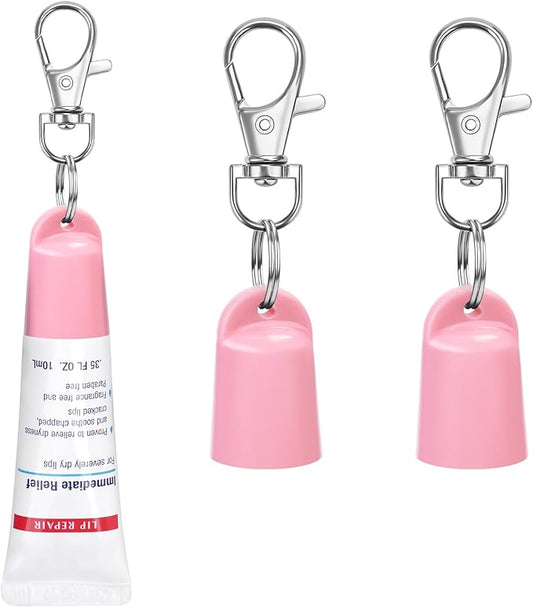2 Pcs Keychain Holder for Aquaphor Lip Repair- Polypropylene Cap Accessory - Fit Lip Balm Keychain