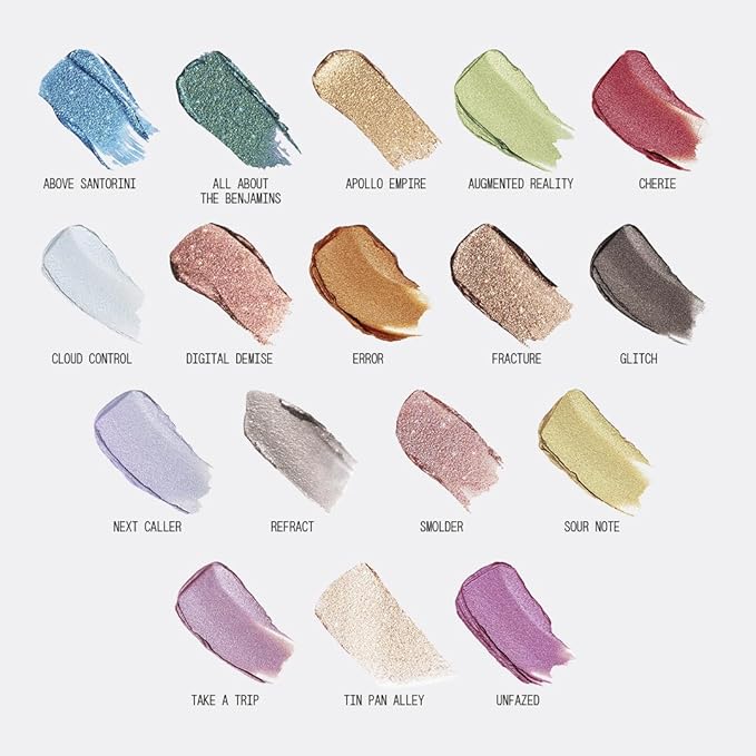 aboutface Fractal Glitter Eye Paint Above Santorini – Smudge-Proof, Long-Lasting Liquid Eyeshadow – Intense Sparkle with Mousse Texture – Vegan, Cruelty-Free – 0.13oz (Sapphire)